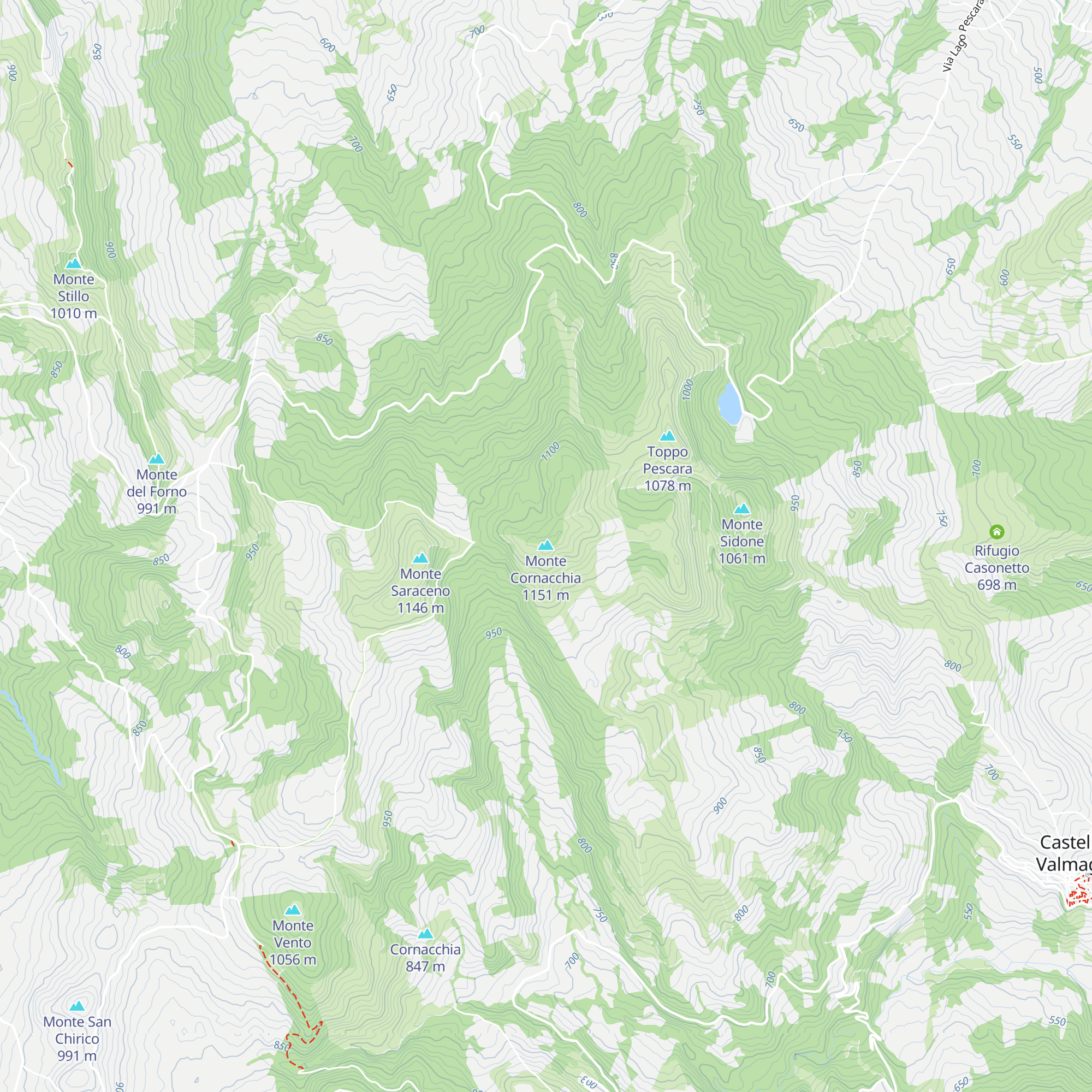Rifugio di Monte Cornacchia map