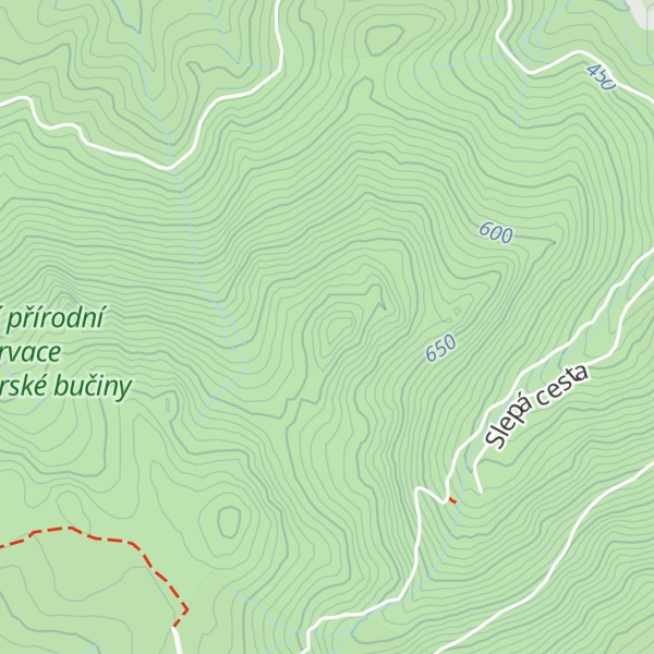 Map of Svinské čelo