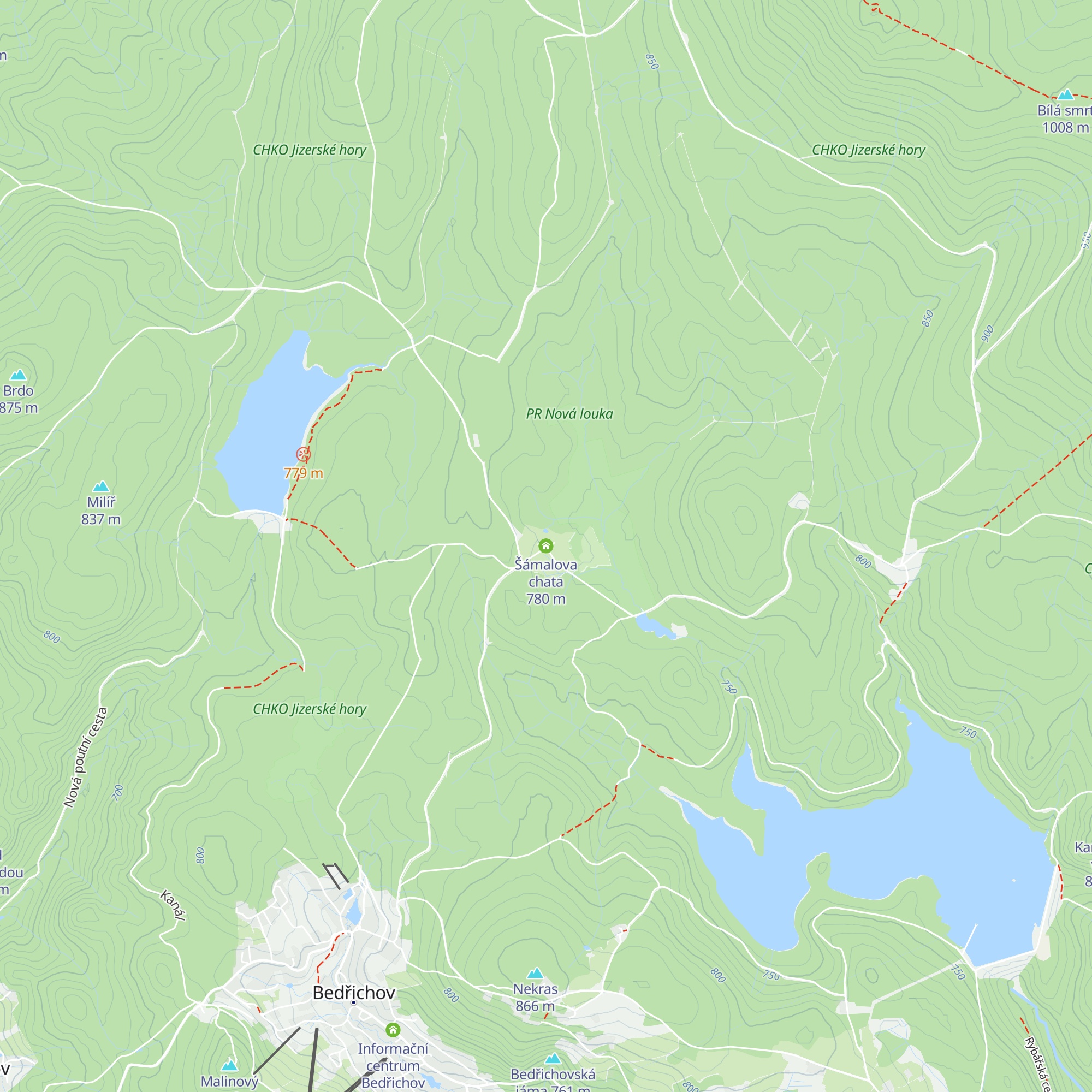 Šámalova chata map