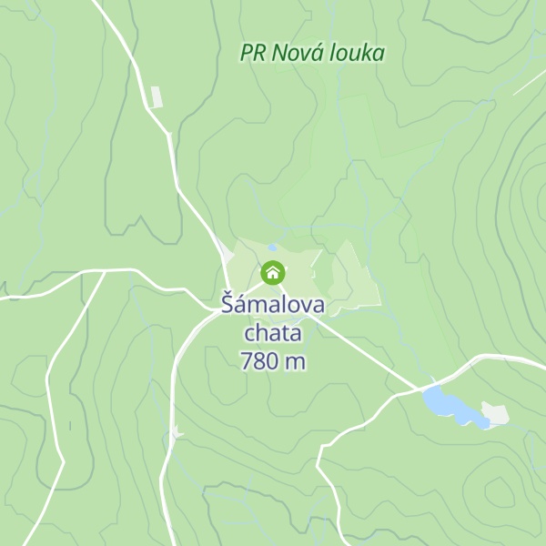 Map of Šámalova chata