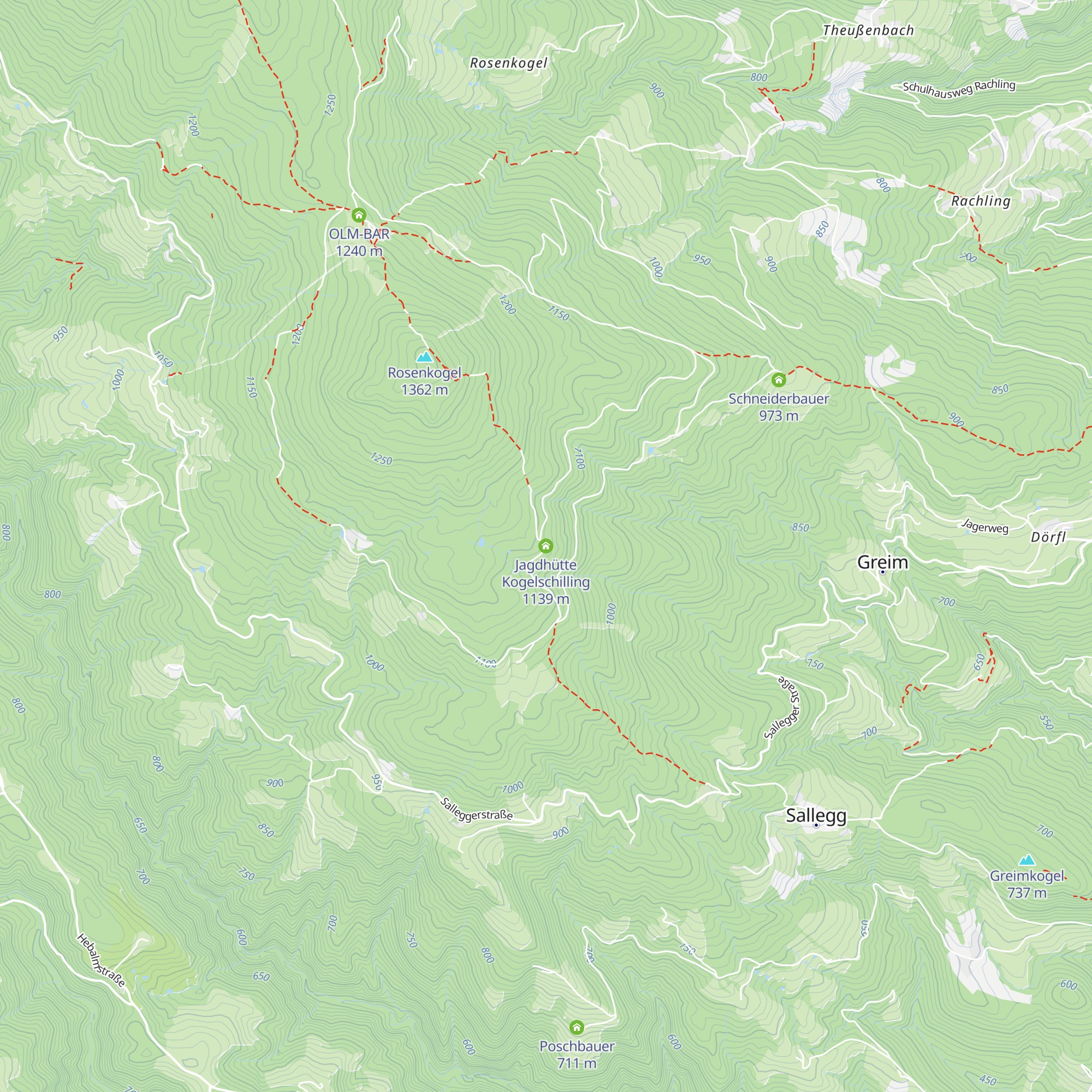 Jagdhütte Kogelschilling map