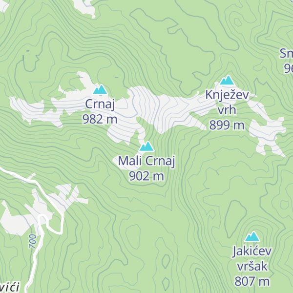 Map of Mali Crnaj