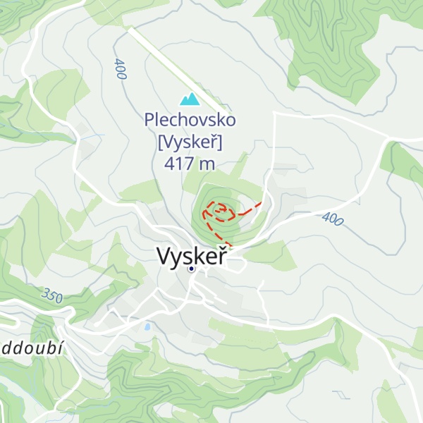 Map of Vyskeř
