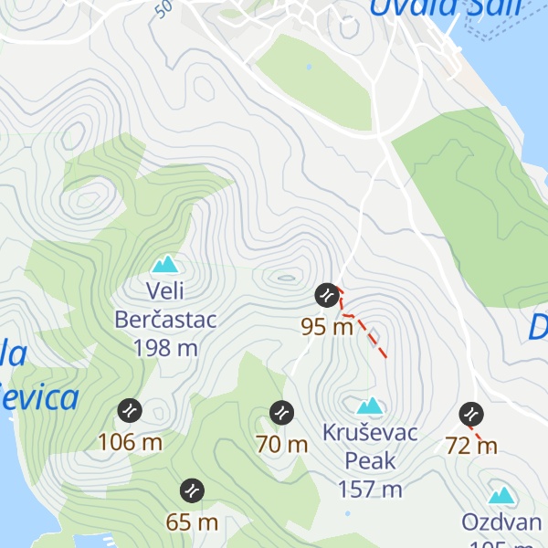 Map of Mali Berčastac