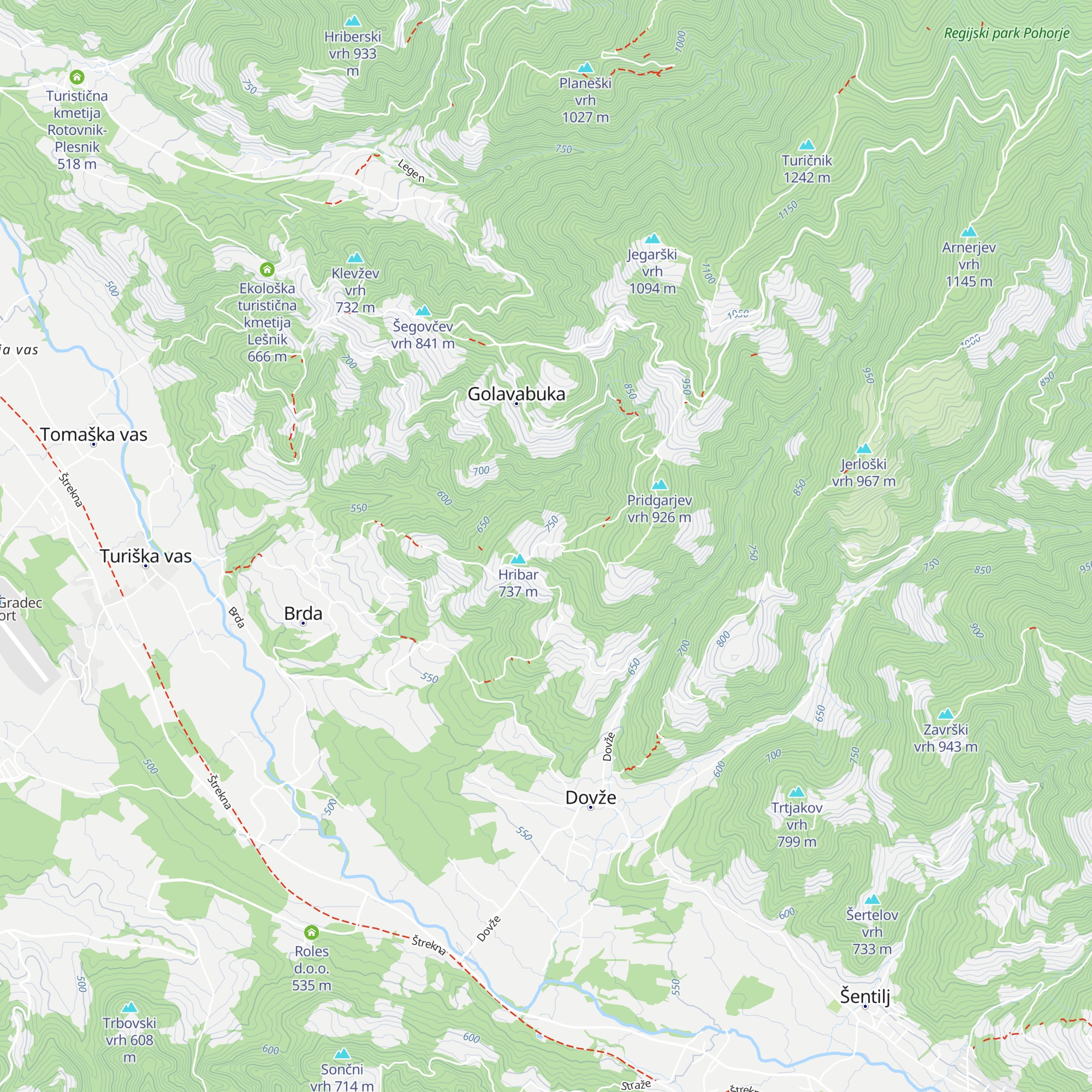 Tomažič map
