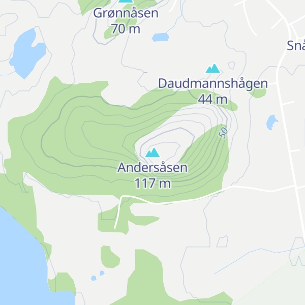 Map of Andersåsen