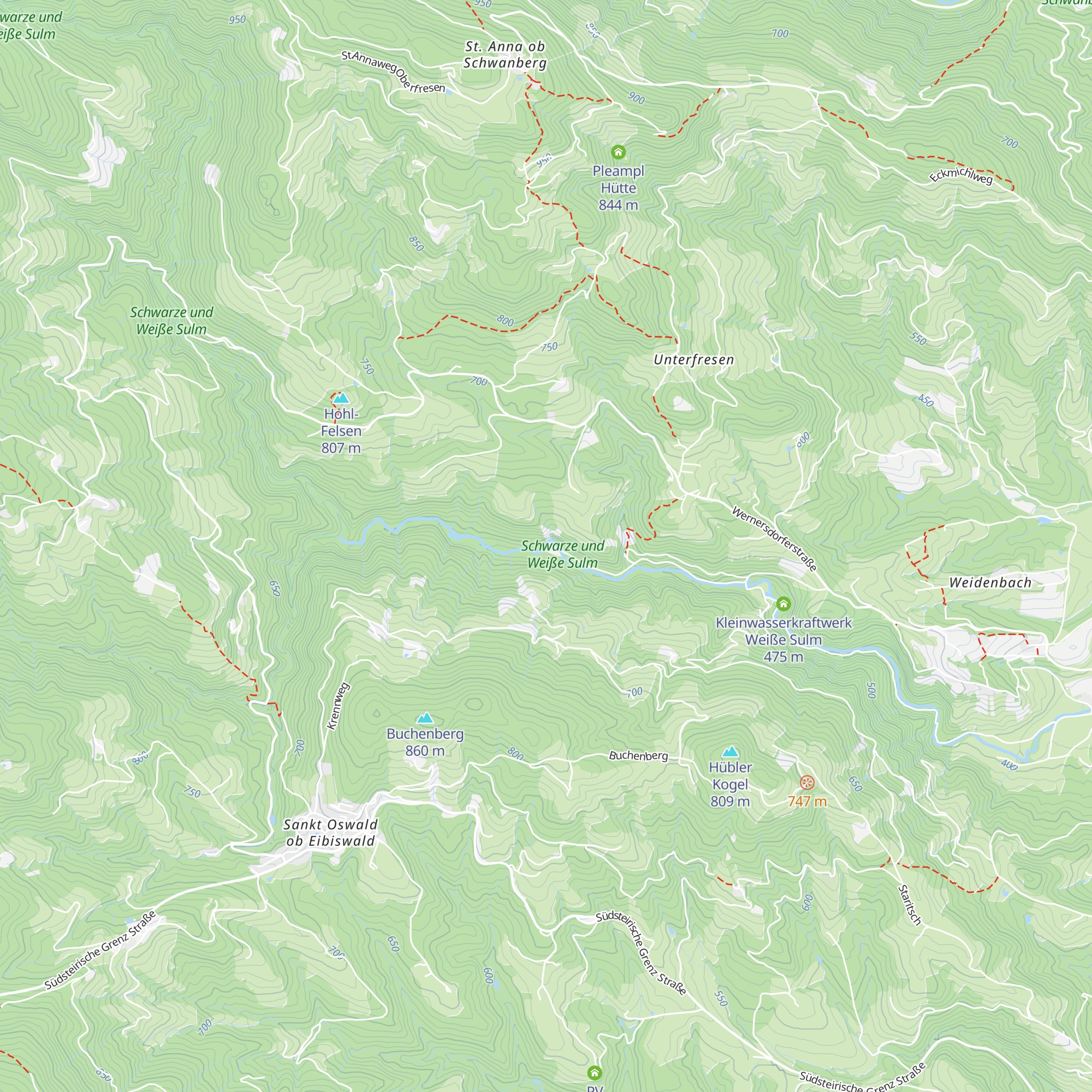 Kleinwasserkraftwerk Weiße Sulm map