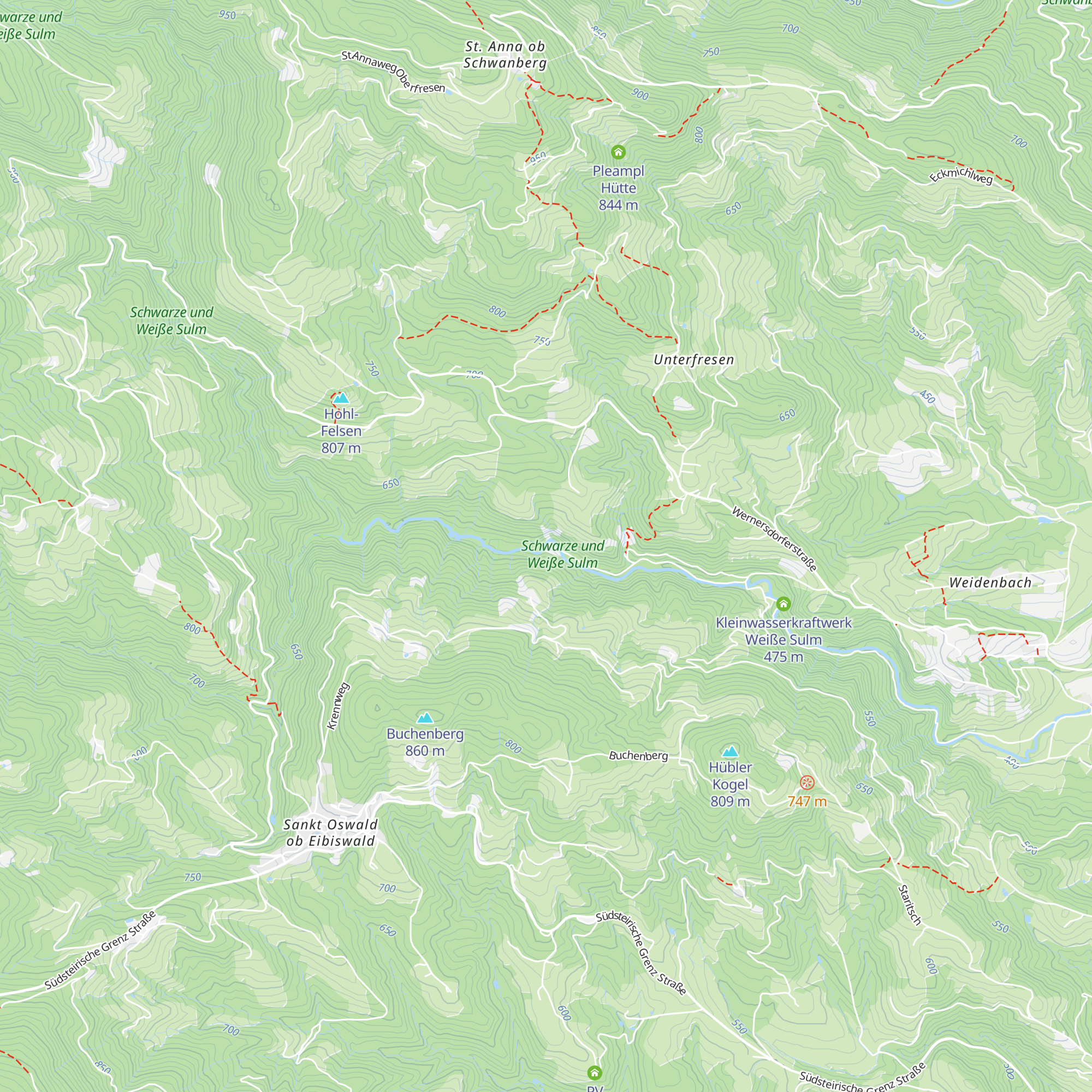 Kleinwasserkraftwerk Weiße Sulm map