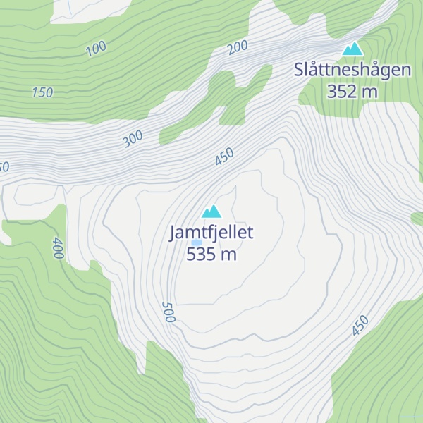 Map of Jamtfjellet