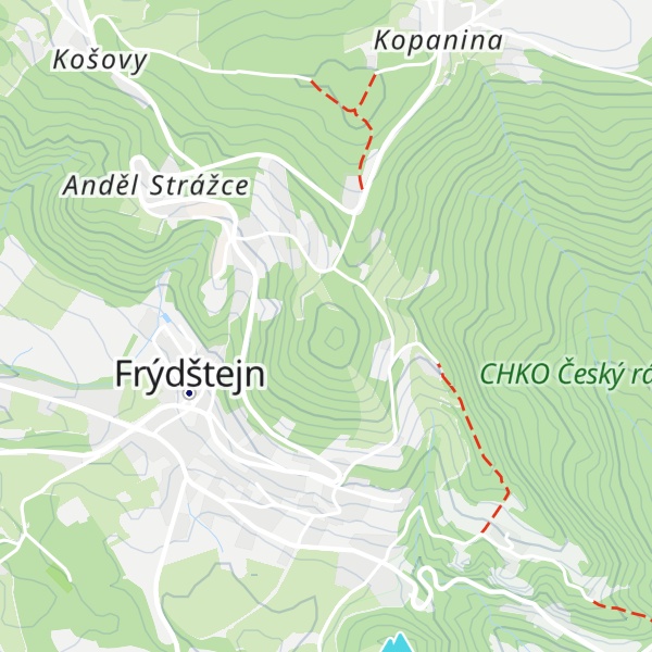 Map of Mandlová hora