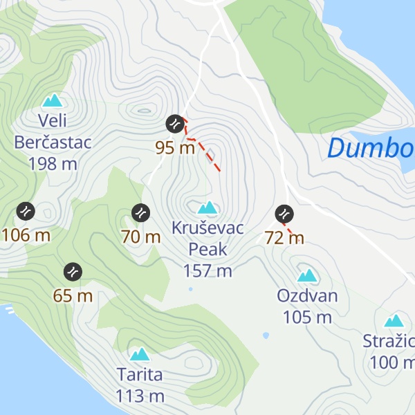 Map of Kruševac Peak