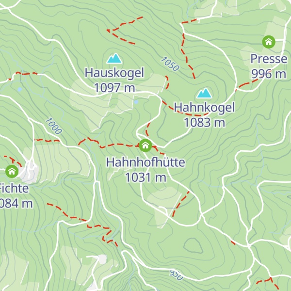 Map of Hahnhofhütte