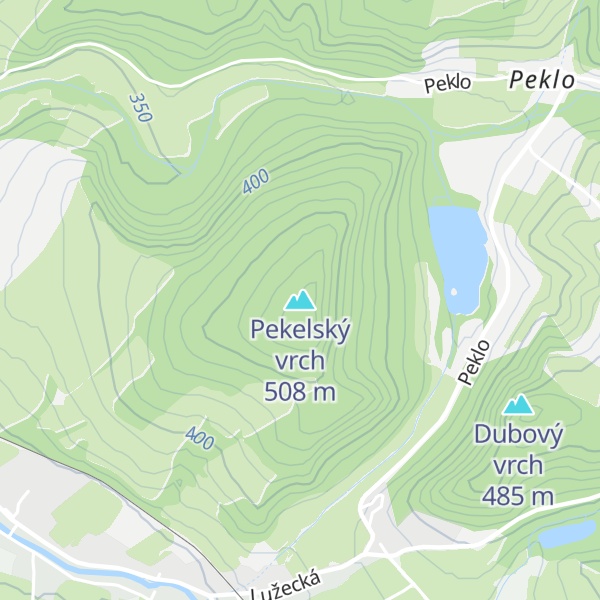 Map of Pekelský vrch