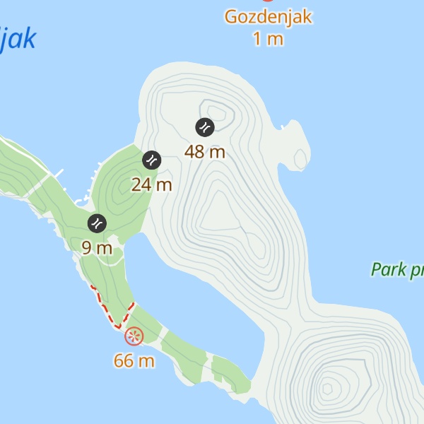 Map of Veli vrh