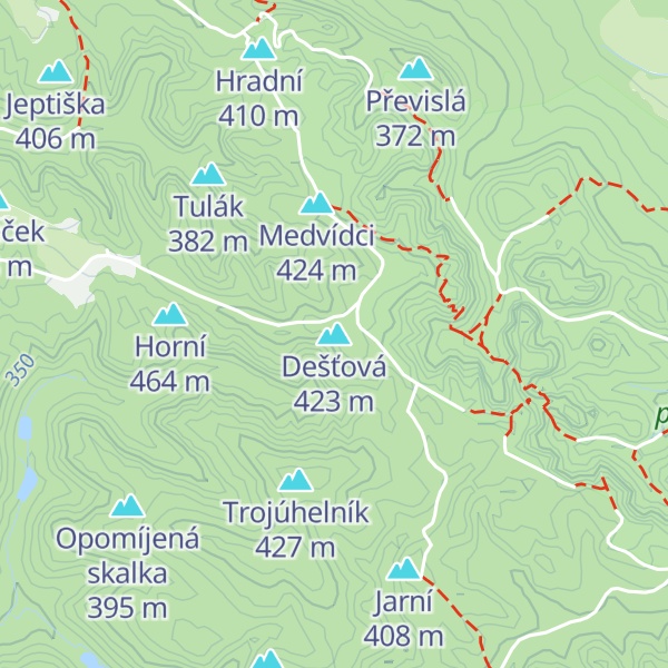 Map of Dešťová