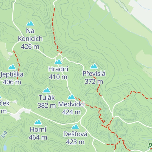 Map of Puklá věžička