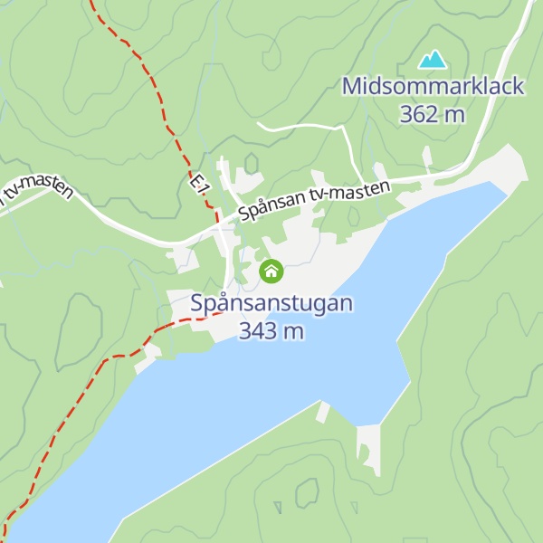 Map of Spånsanstugan