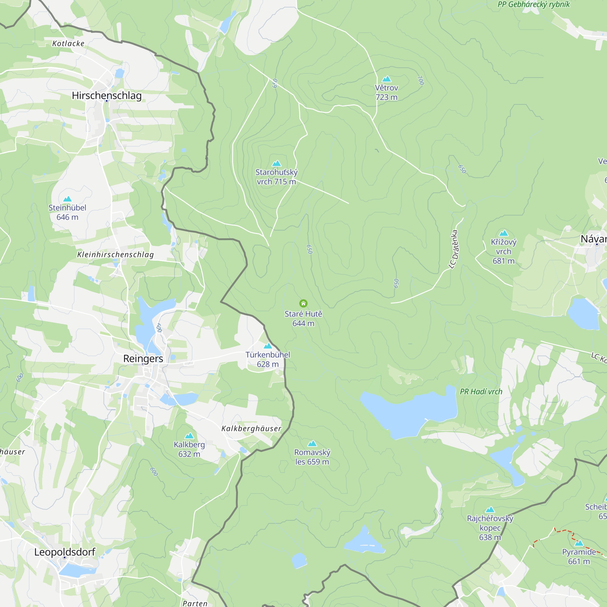 Staré Hutě map