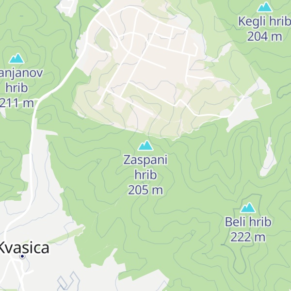 Map of Zaspani hrib