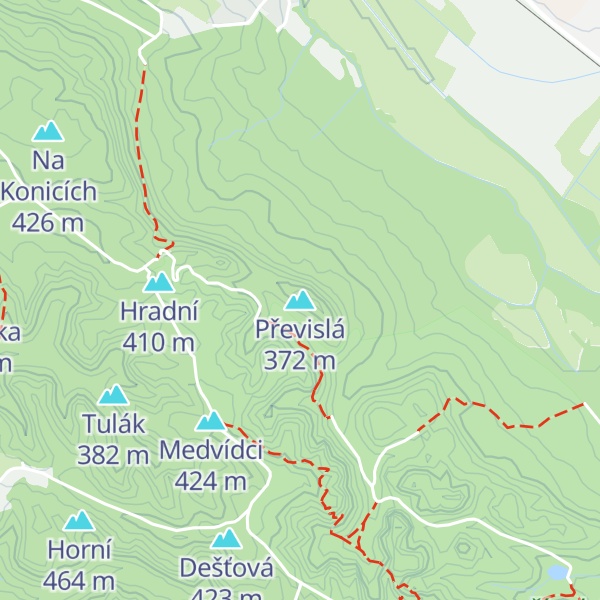 Map of Převislá