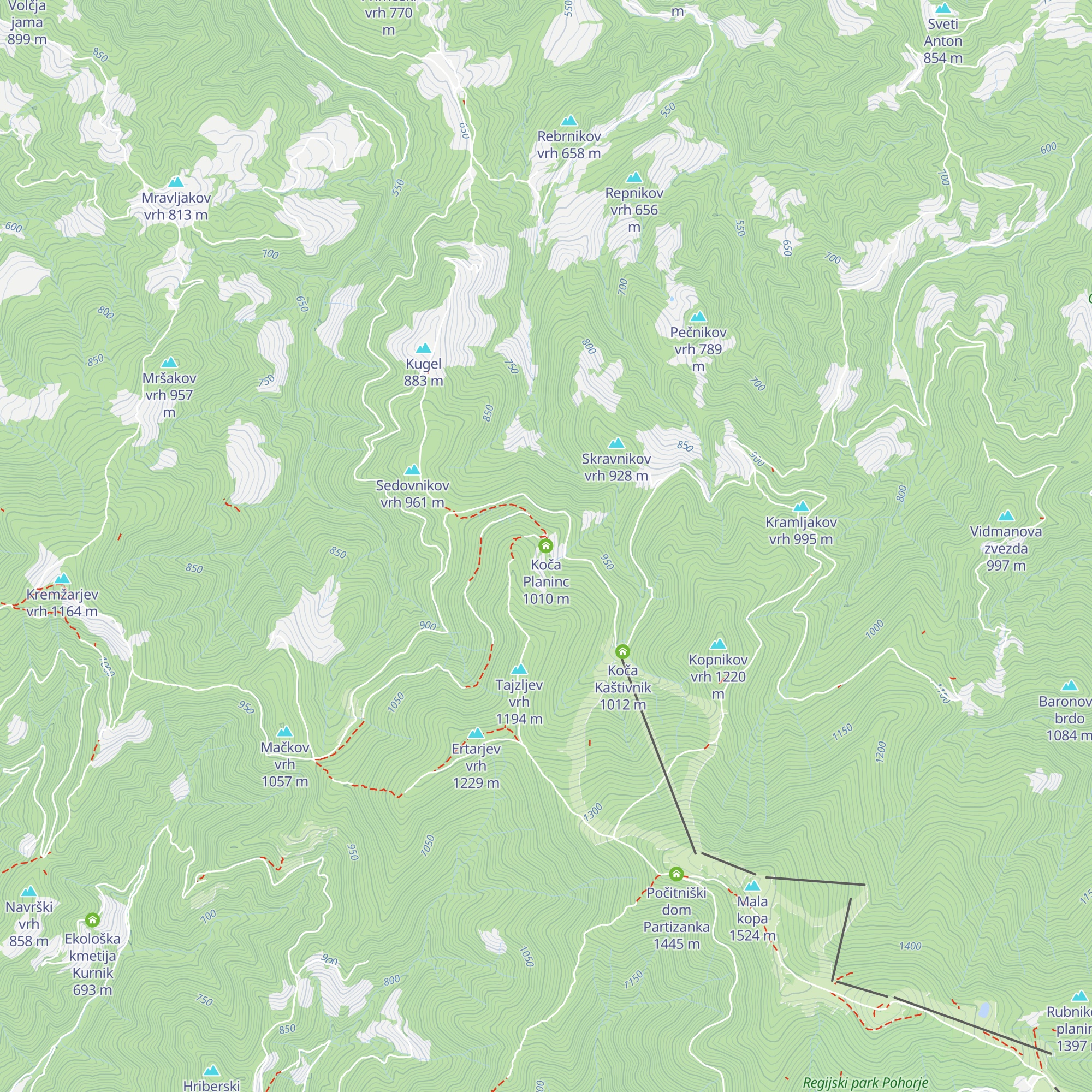 Koča Planinc map