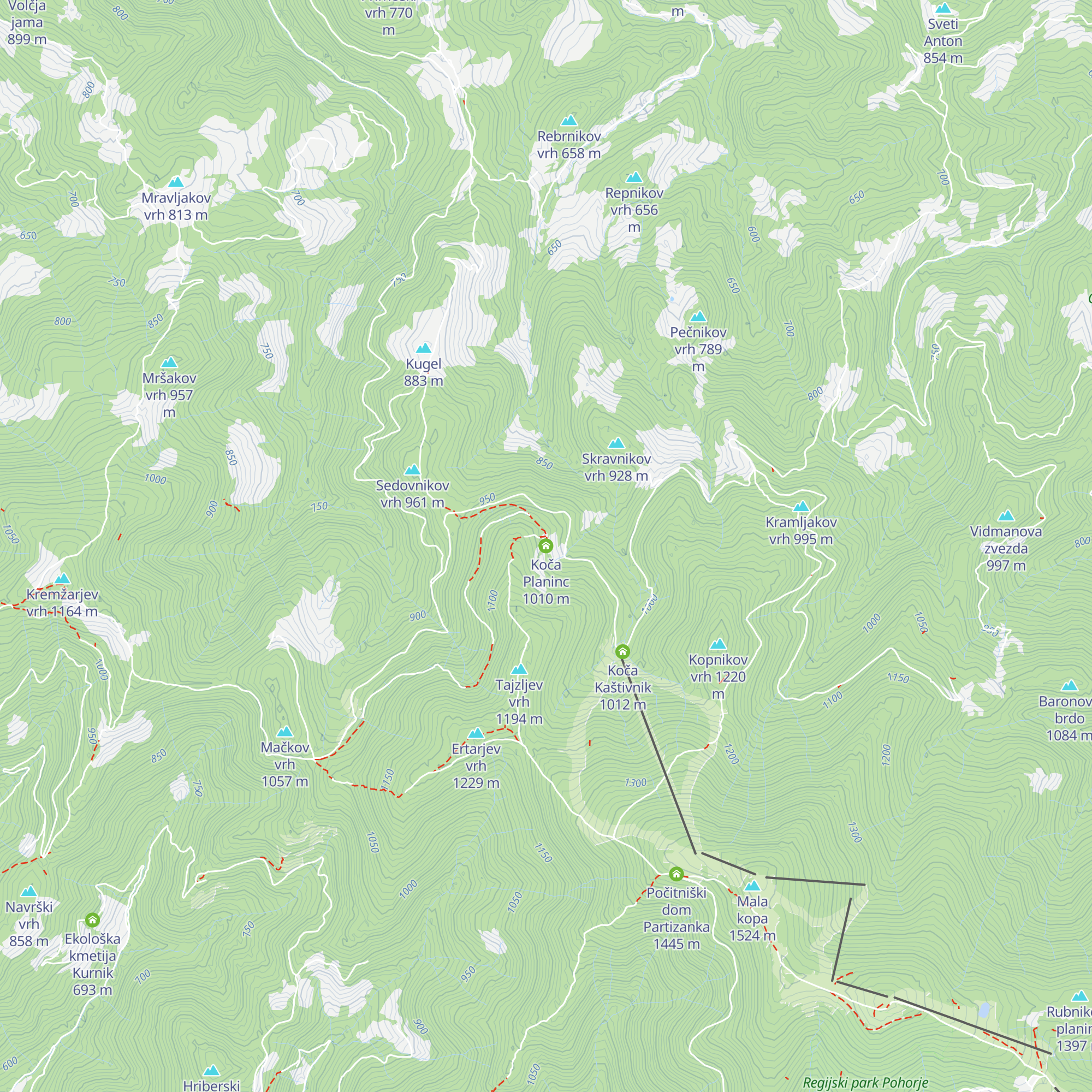 Koča Planinc map