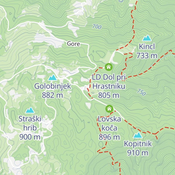 Map of Koča na Kopitniku