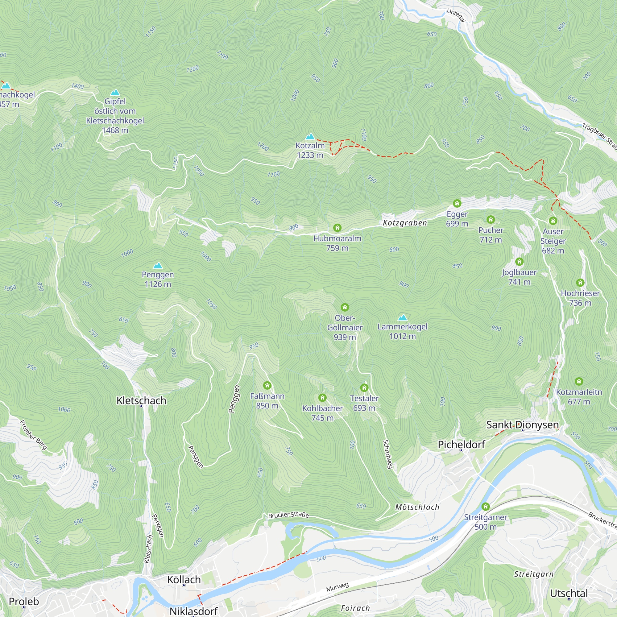 Prößhube map