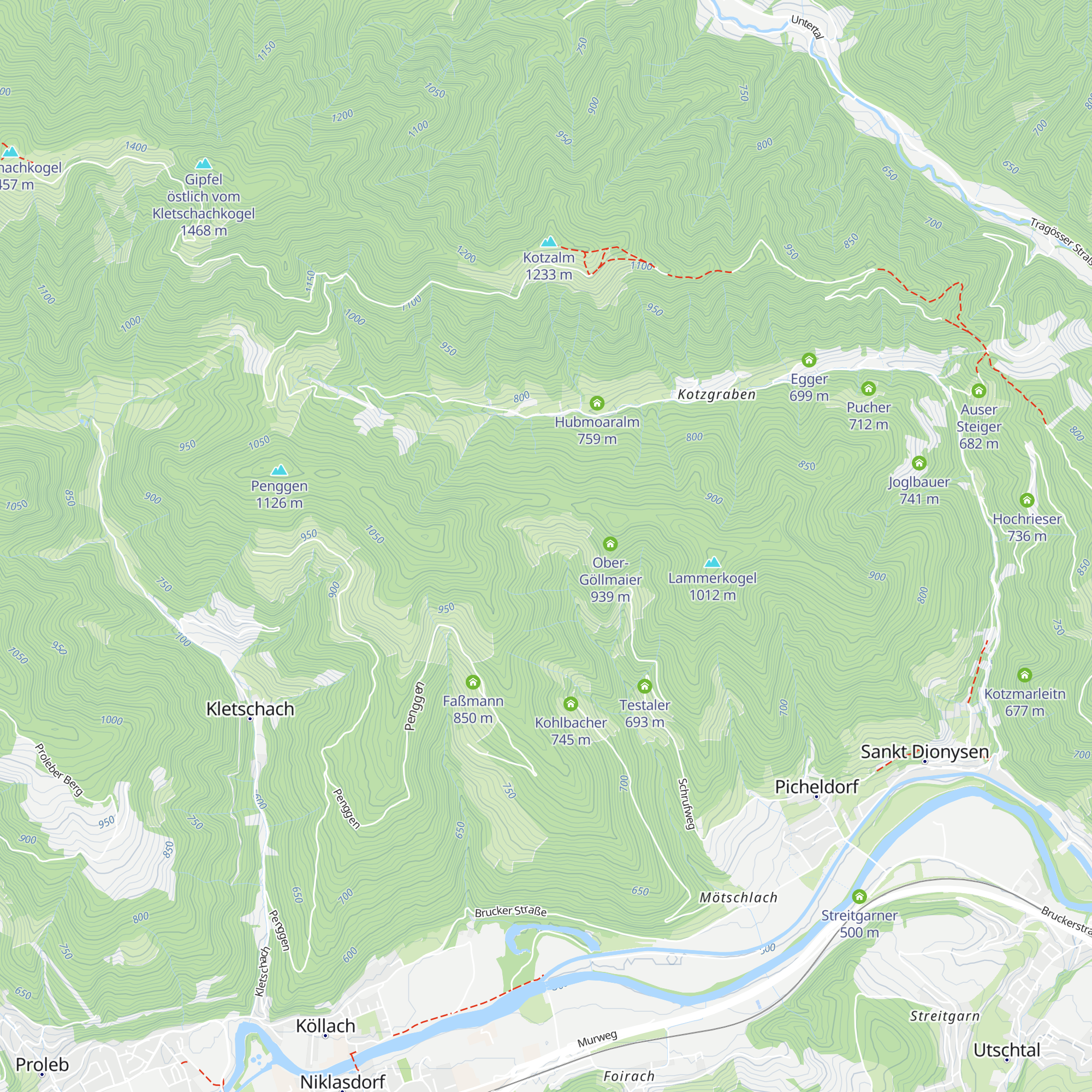 Prößhube map