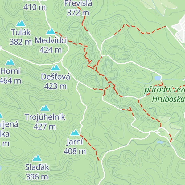 Map of Dubová věž