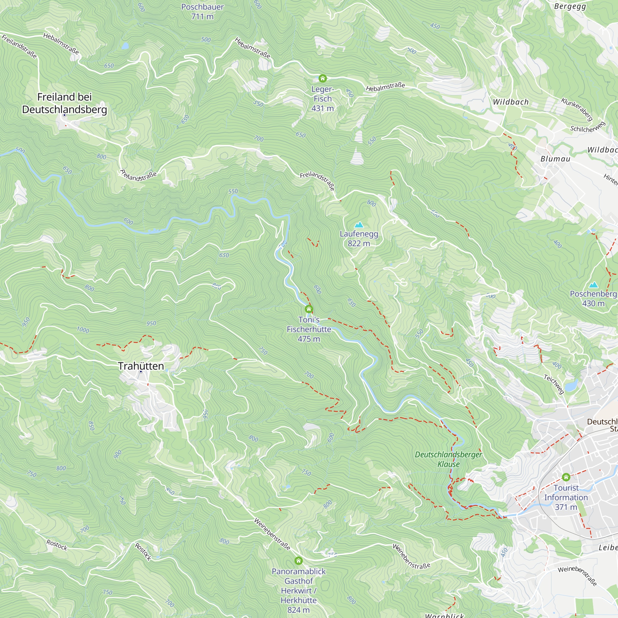 Toni's Fischerhütte map