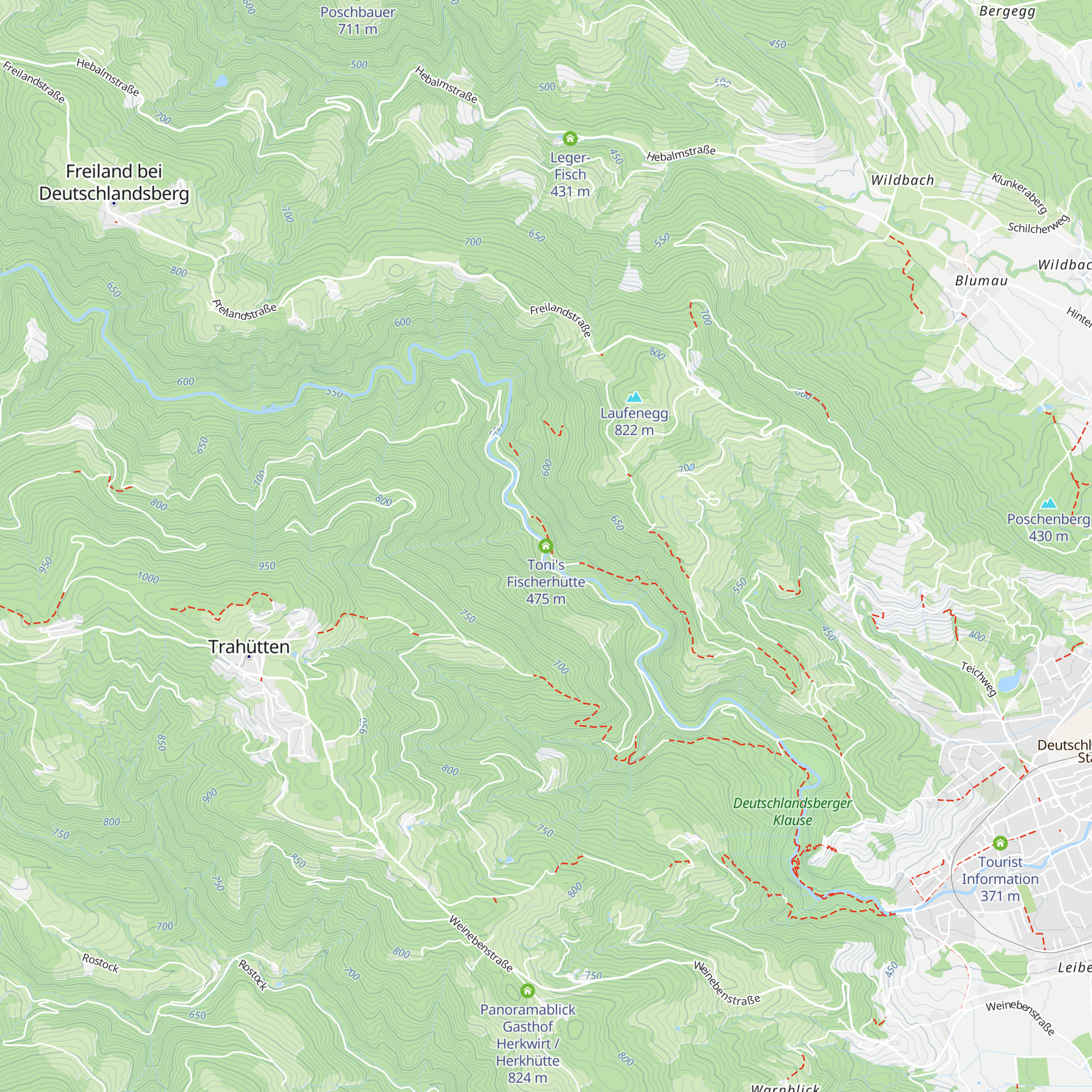 Toni's Fischerhütte map