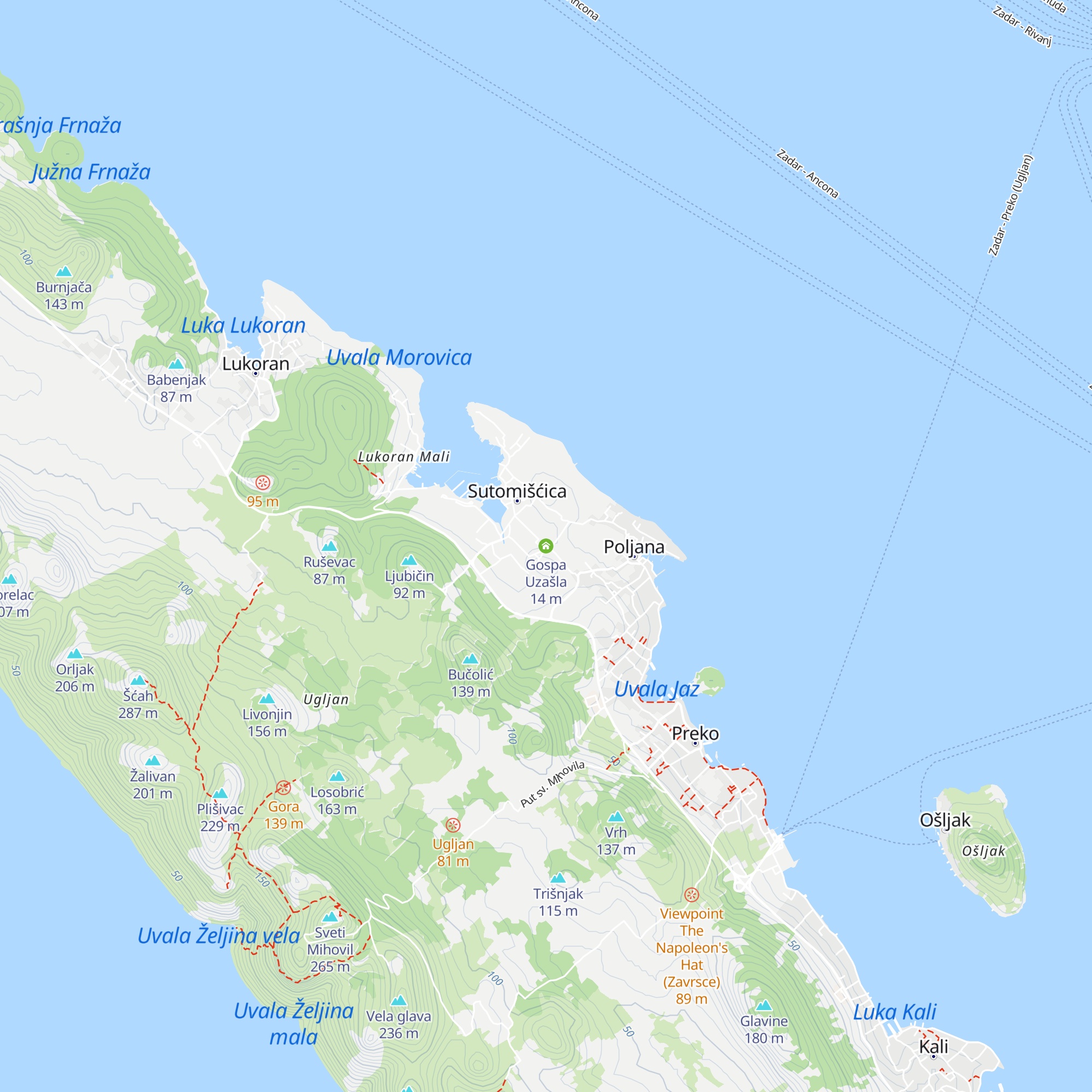 Gospa Uzašla map