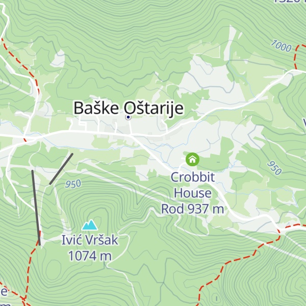 Map of Planinarska kuća Vila Velebita