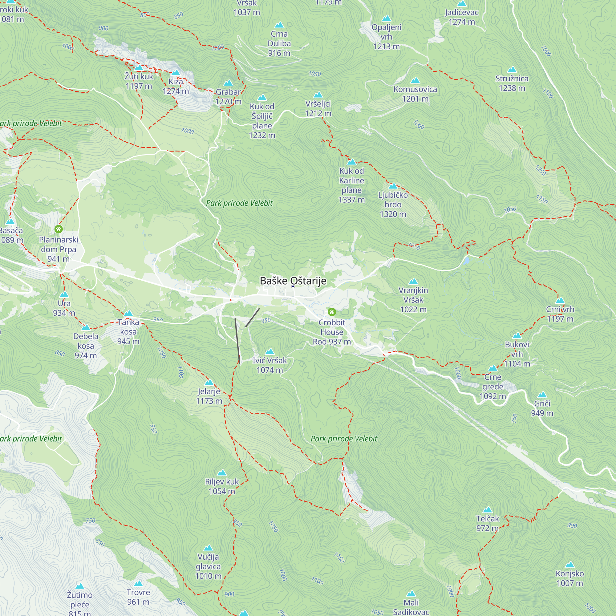 Planinarska kuća Vila Velebita map