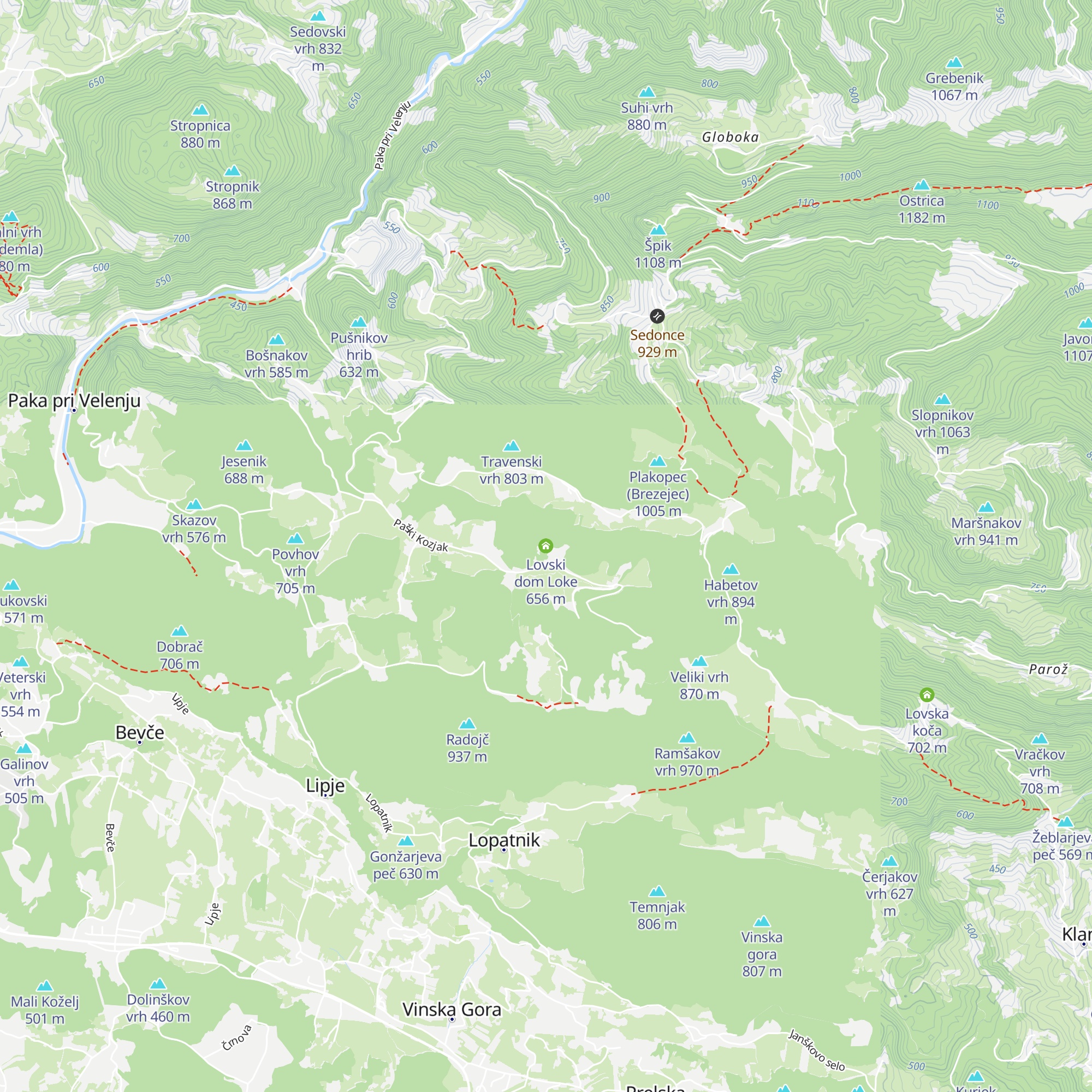 Lovski dom Loke map