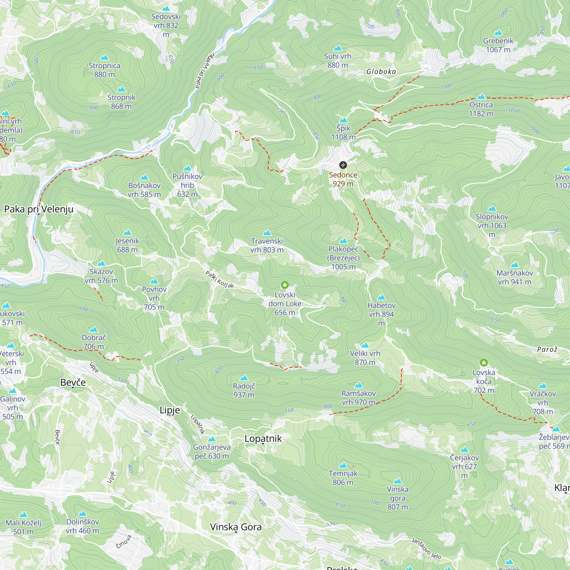 Lovski dom Loke map
