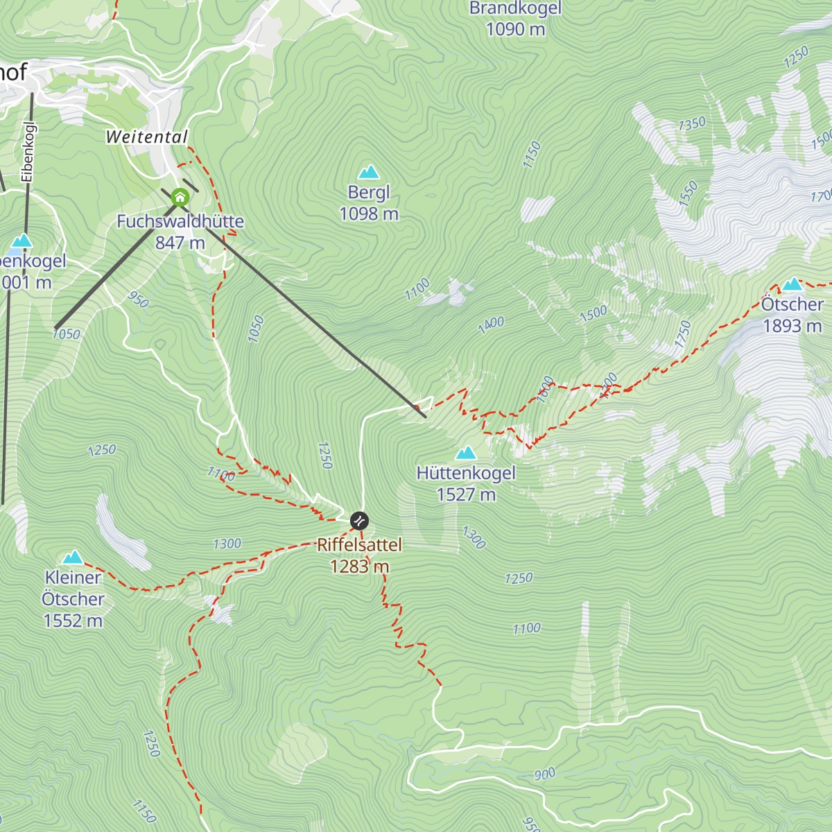Ötscherschutzhaus map
