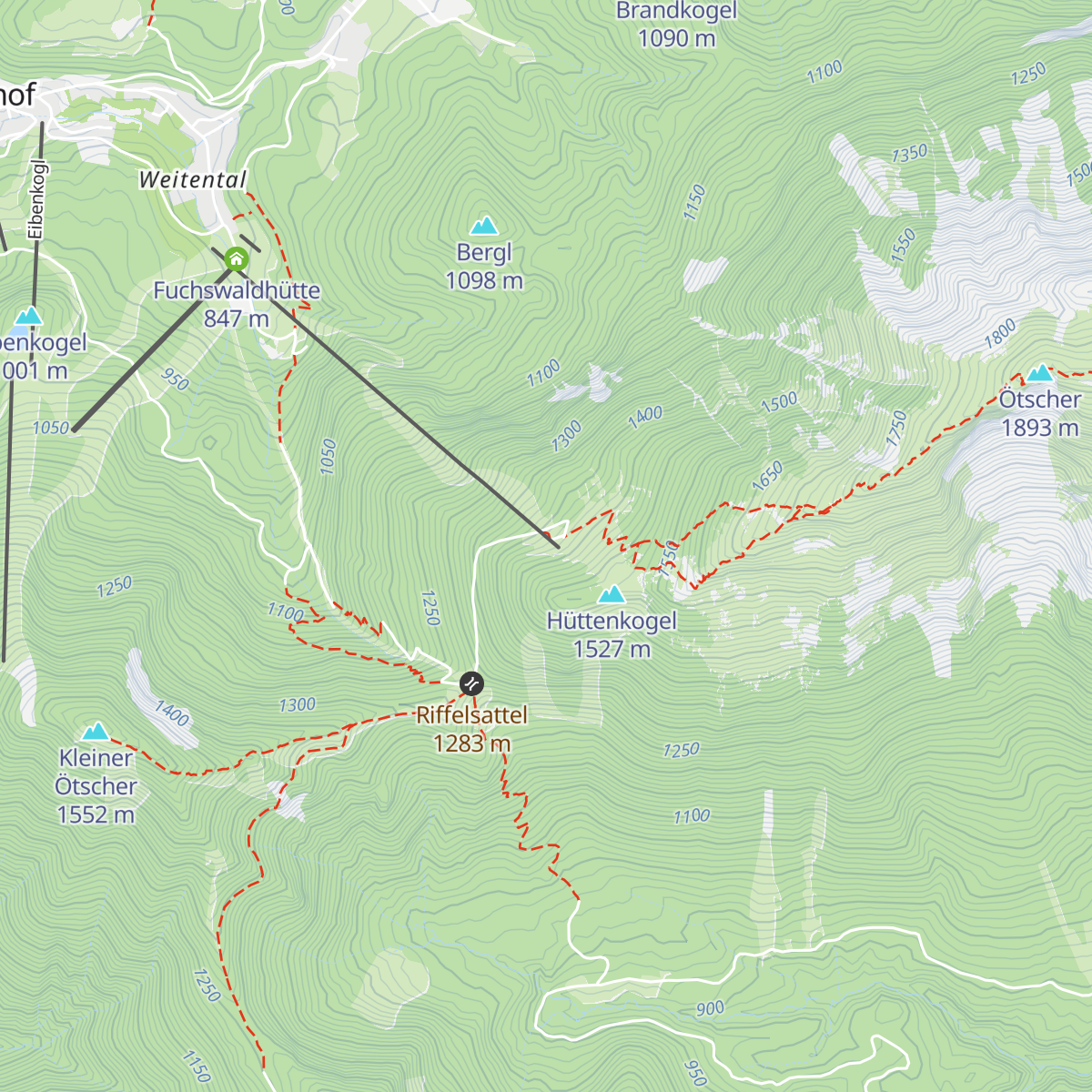 Ötscherschutzhaus map