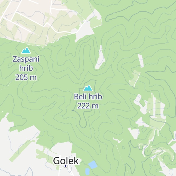 Map of Beli hrib