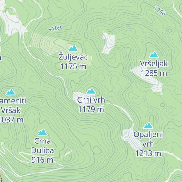 Map of Crni vrh