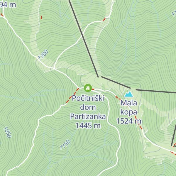 Map of Počitniški dom Partizanka