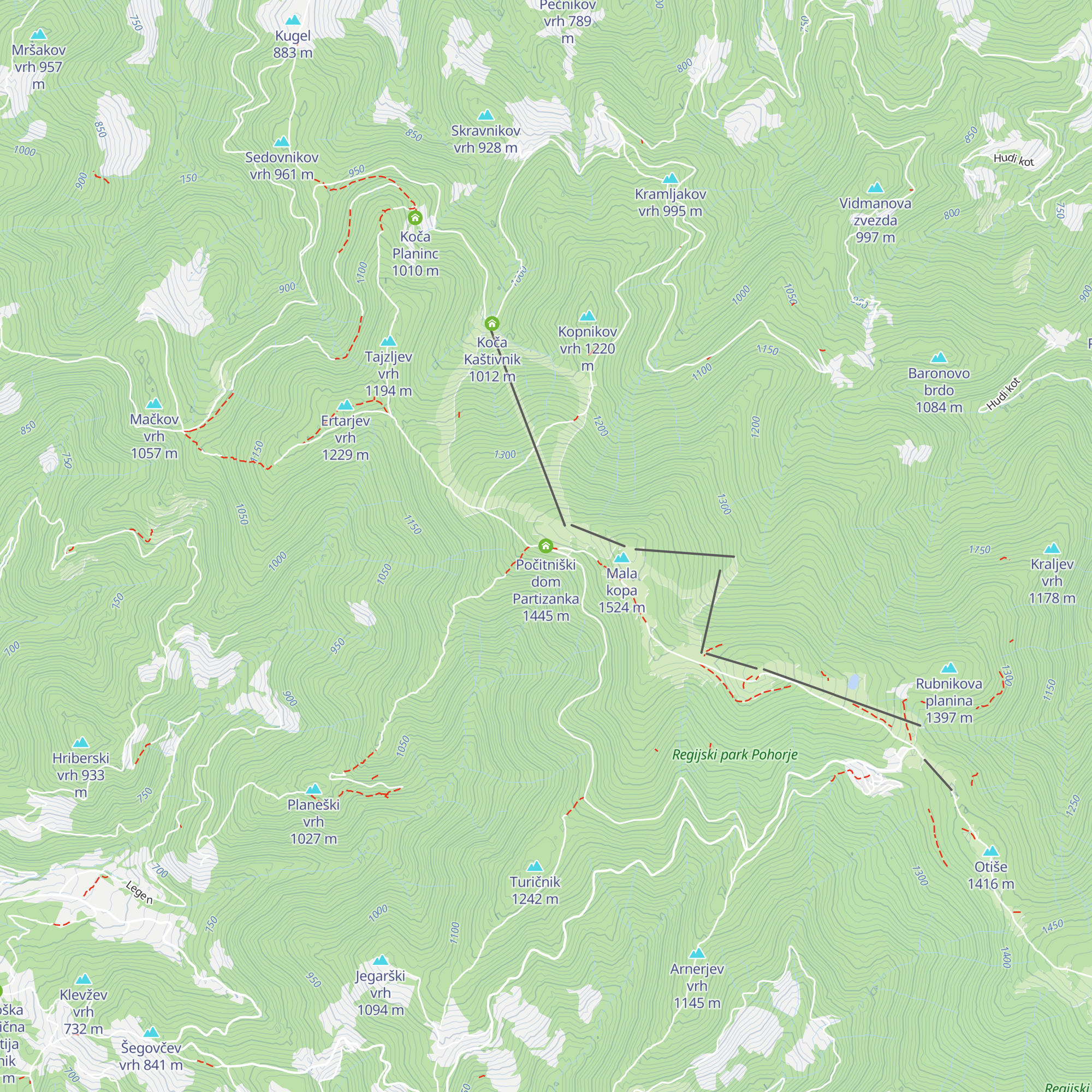 Počitniški dom Partizanka map