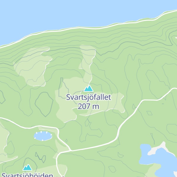 Map of Svartsjöfallet