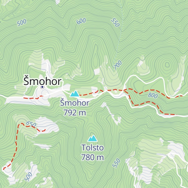 Map of Planinski dom na Šmohorju