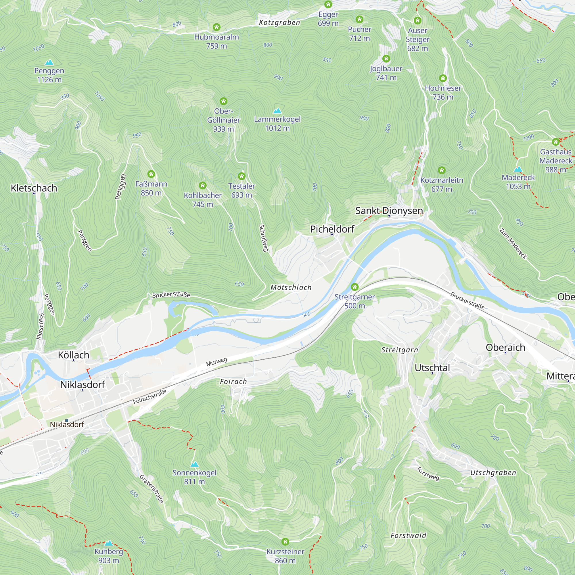 Rüster-Huben map