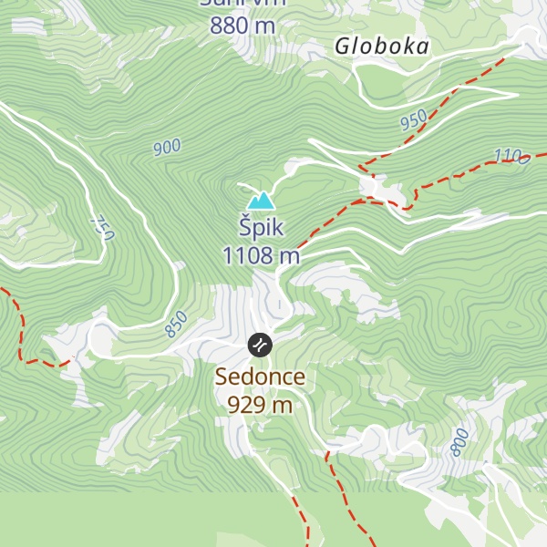 Map of Dom na Paškem Kozjaku
