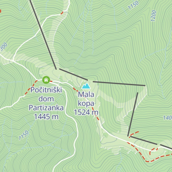 Map of Mala kopa