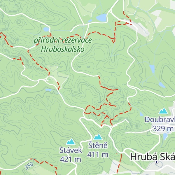 Map of Pralesní stěna