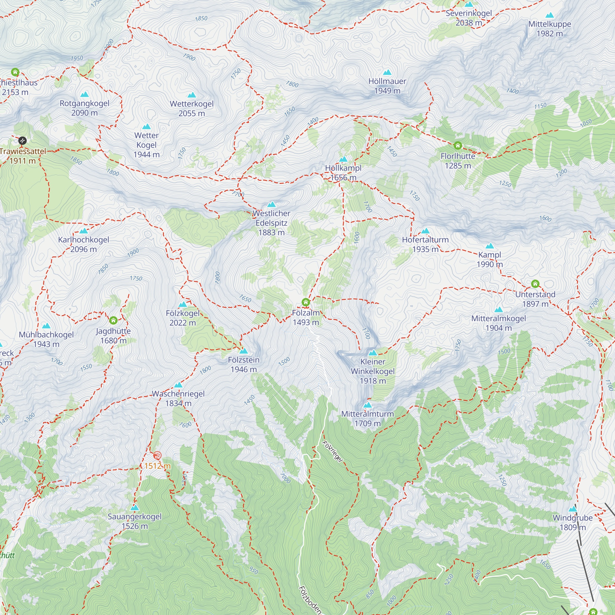 Herzerhütte map